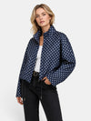 Gleamond | Women's Bomber Jacket with Zip Fastening and Stand Collar