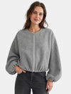 Gleamond | Women's Bomber Jacket with Zip Front and Elasticated Hem