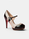 Gleamond | Women's Mary Jane Court Shoes with Buckle Strap and Round Toe