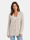 Gleamond | Women's Cardigan with V Neck and Button Fastening