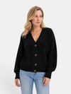 Gleamond | Women's Cardigan with V Neck and Button Fastening