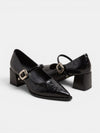 Gleamond | Women's Classic Mary Jane Block Heel Pumps