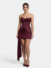 Gleamond | Women's Corset Mini Dress - Ruched Evening Party Dress