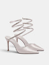 Gleamond | Women's Court Shoes with Pointed Toe and Ankle Wrap Stiletto Heel
