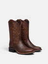 Gleamond | Women's Cowboy Boots with Pointed Toe and Embroidered Shaft