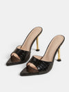 Gleamond | Women's Mule Heels with Pointed Toe and Open Toe Design