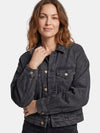 Gleamond | Women's Cropped Denim Jacket with Relaxed Fit