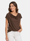 Gleamond | Women's Draped Short Sleeve Blouse for Everyday Wear