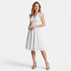 Gleamond | Women's Elegant Lace Midi Dress Lightweight Spring Summer Dress