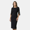 Gleamond | Women's Elegant Midi Dress Half Sleeve Formal Dress