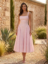 Gleamond | Women's Elegant Sleeveless Midi Dress