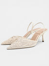 Gleamond | Women's Embroidered Pointed Toe Mule Heels
