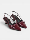 Gleamond | Women's Embroidered Slingback Pumps with Pointed Toe
