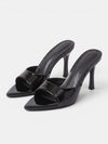Gleamond | Women's Glossy Pointed Toe Mule Heels