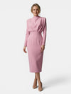 Gleamond | Women’s Dress with High Neckline and Long Sleeves