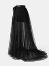 Gleamond | Women's High Waist Tulle Maxi Skirt