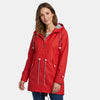 Gleamond | Women's Hooded Jacket with Zip Fastening and Drawstring Waist