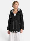 Gleamond | Women's Hooded Jacket with Zip Fastening and Drawstring Waist