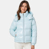 Gleamond | Women's Hooded Puffer Jacket with Zip Fastening and High Collar