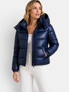 Gleamond | Women's Hooded Puffer Jacket with Zip Fastening and Quilted Design