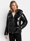 Gleamond | Women's Hooded Puffer Jacket with Zip Fastening and Quilted Design