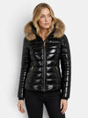 Gleamond | Women's Hooded Puffer Jacket with Zip Fastening and Quilted Design