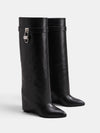 Gleamond | Women's Knee High Boots with Buckle Detail and Pointed Toe