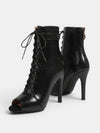 Gleamond | Women's Lace-Up High Heel Ankle Boots