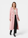 Gleamond | Women's Long Double Breasted Coat with Lapel Collar
