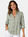 Gleamond | Women's Long Sleeve Button Front Blouse