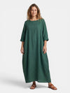 Gleamond | Women's Long Sleeve Maxi Dress with Side Pockets