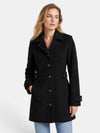 Gleamond | Women's Longline Coat with Button Fastening and Collared Neck