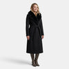 Gleamond | Women's Longline Wrap Coat with Belted Waist and Shawl Collar