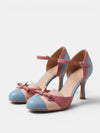 Gleamond | Women's Mary Jane Court Shoes with Round Toe and Buckle Strap