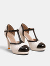 Gleamond | Women's Mary Jane Court Shoes with T-Bar Strap and Platform Heel