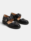 Gleamond | Women's Mary Jane Flats with Buckle Fastening and Round Toe