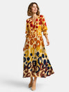 Gleamond | Women's Maxi Shirt Dress with Button Front and Long Sleeves