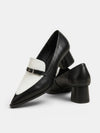 Gleamond | Women's Medium Block Heel Pointed Pumps