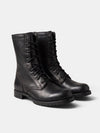 Gleamond | Women's Mid-Calf Boots with Lace Up Fastening and Round Toe