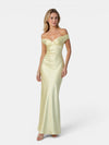 Gleamond | Women's Off Shoulder Maxi Dress with Fitted Silhouette