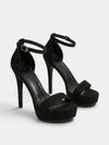 Gleamond | Women's Platform Stiletto Sandals with Ankle Strap and Buckle Fastening