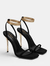 Gleamond | Women's Open Toe Sandals with Wrap Around Ankle Strap and Slim Heel