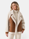 Gleamond | Women's Oversized Jacket with Collared Neck and Zip Fastening