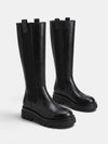 Gleamond | Women's Platform Knee High Boots with Lug Sole and Round Toe