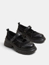 Gleamond | Women's Platform Mary Jane Shoes with Cross Strap