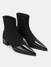 Gleamond | Women's Pointed Toe Ankle Boots with Side Zip and Block Heel