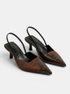 Gleamond | Women's Pointed Toe Heels with Slingback Strap