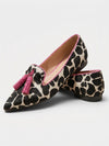 Gleamond | Women's Pointed Toe Loafers Tassel Slip-On Flats