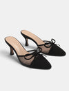 Gleamond | Women's Pointed Toe Slingback Heels with Bow Detail