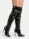 Gleamond | Women's Pointed Toe Stiletto Over-the-Knee Boots